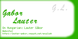 gabor lauter business card
